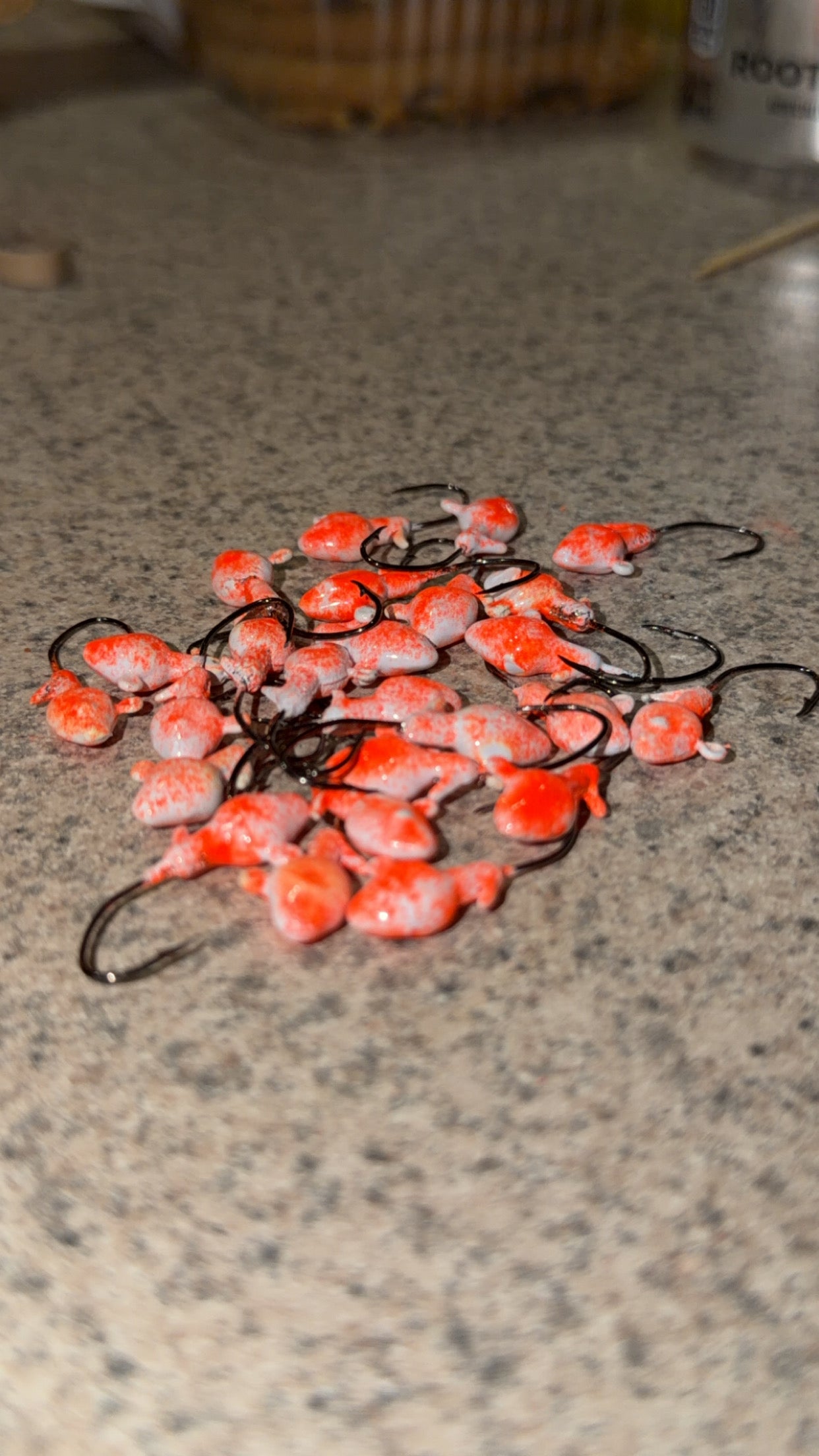 6 Orange Dream 1/16oz Minnow Head Jigs #4 Hooks