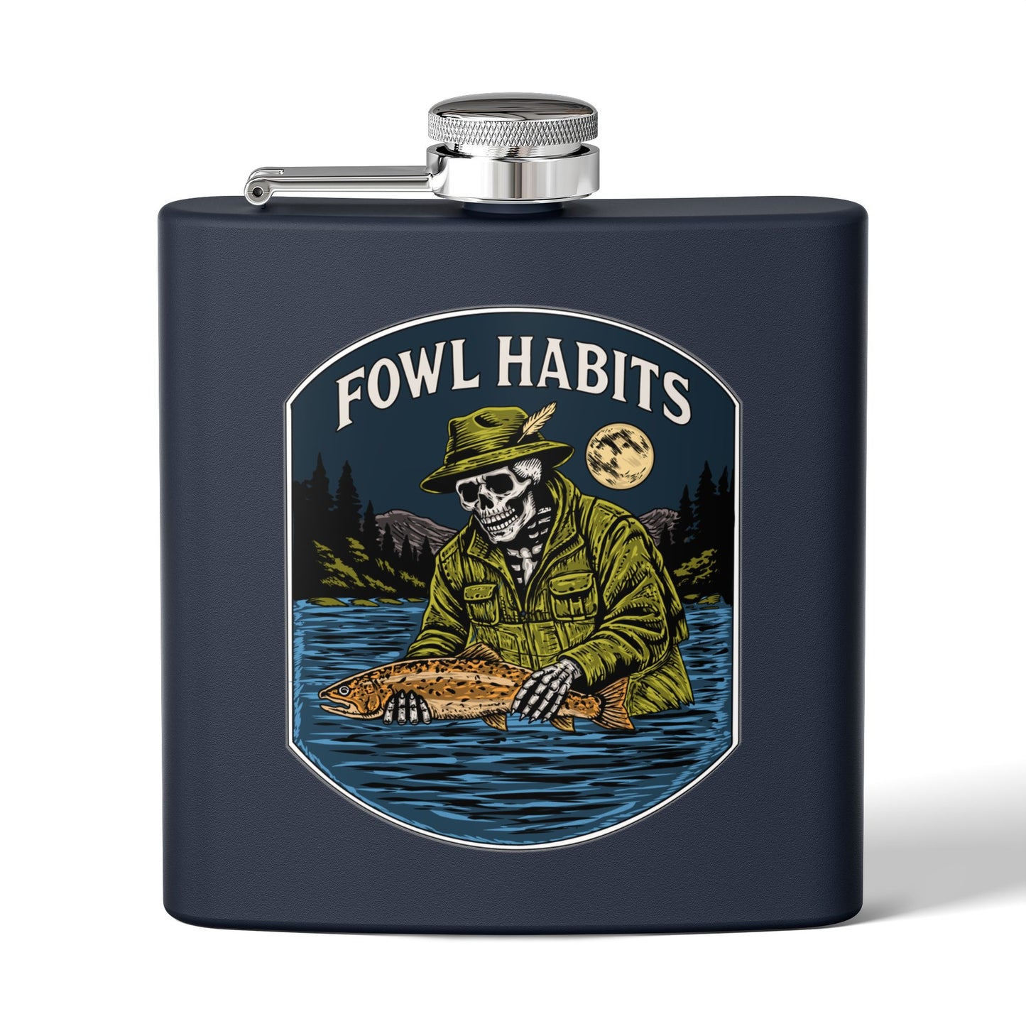 Night Drift Stainless Steel Flask, 6oz
